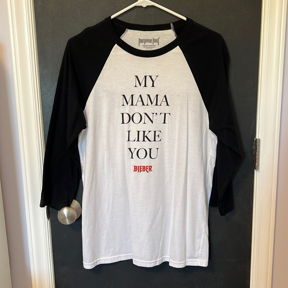 Justin Bieber "My Mama Don't Like You Purpose Tour Baseball Tee
